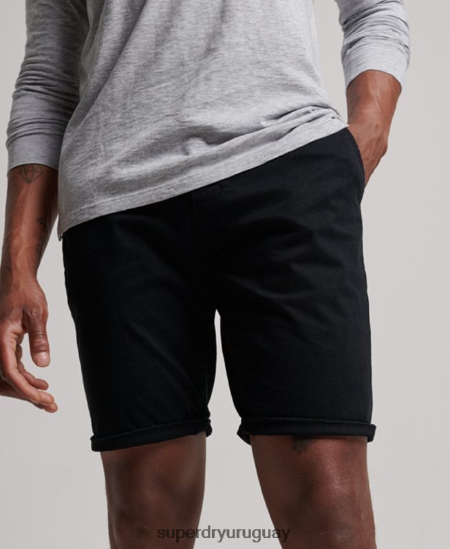 uy Superdry hombres bermudas chinas core negro DT2N8Z255 ropa