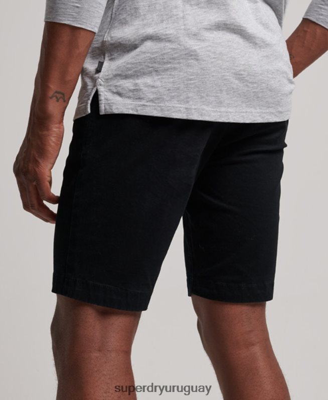 uy Superdry hombres bermudas chinas core negro DT2N8Z255 ropa