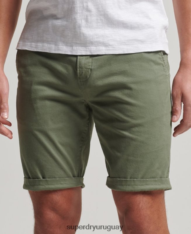 uy Superdry hombres bermudas chinas core verde DT2N8Z249 ropa