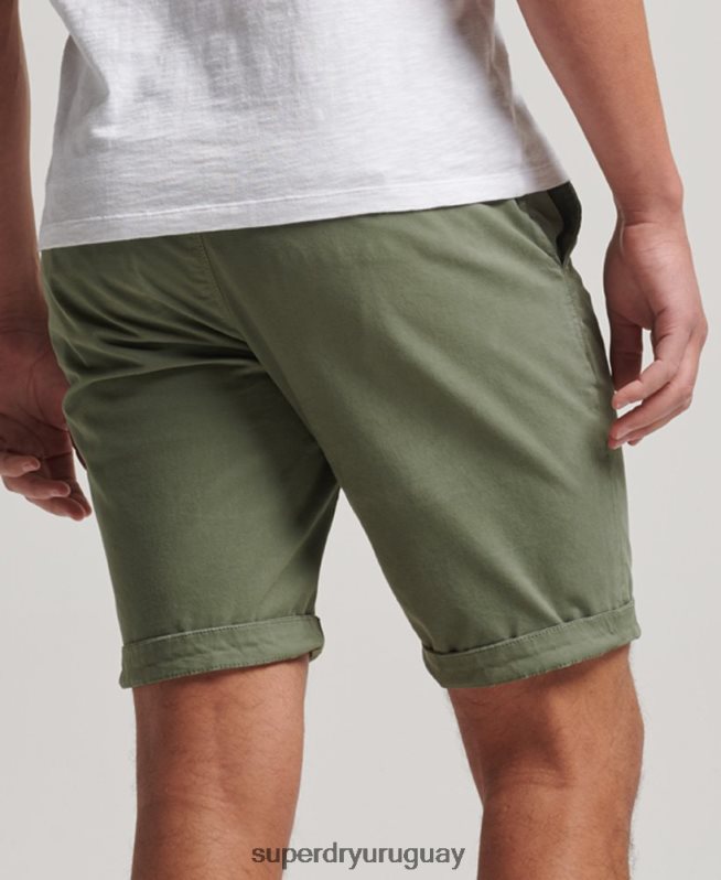 uy Superdry hombres bermudas chinas core verde DT2N8Z249 ropa