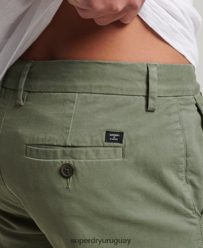 uy Superdry hombres bermudas chinas core verde DT2N8Z249 ropa