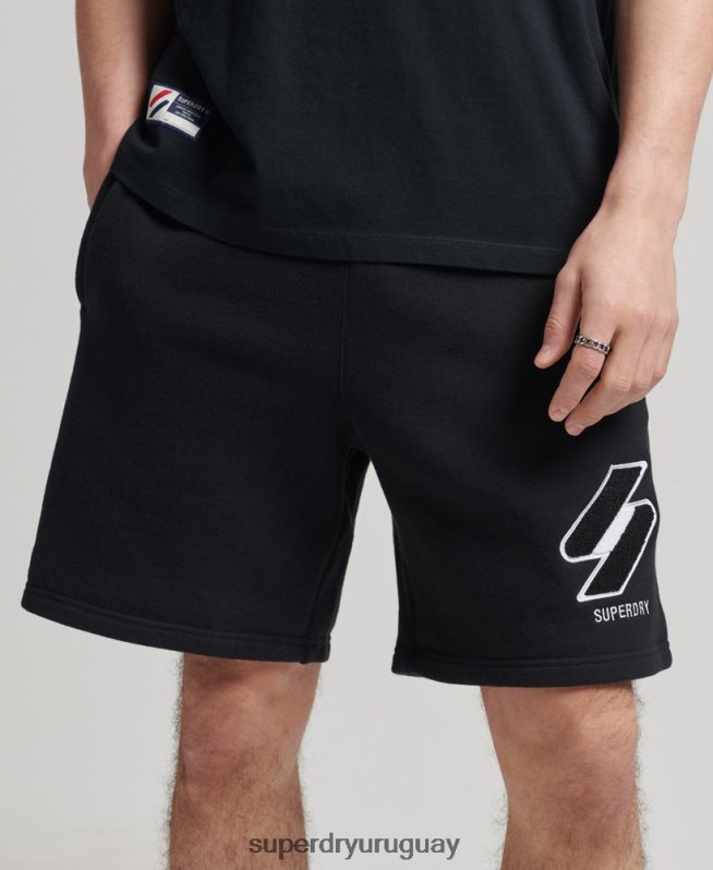 uy Superdry hombres code shorts deportivos clásicos negro DT2N8Z372 ropa