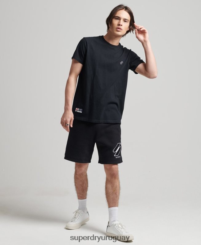 uy Superdry hombres code shorts deportivos clásicos negro DT2N8Z372 ropa