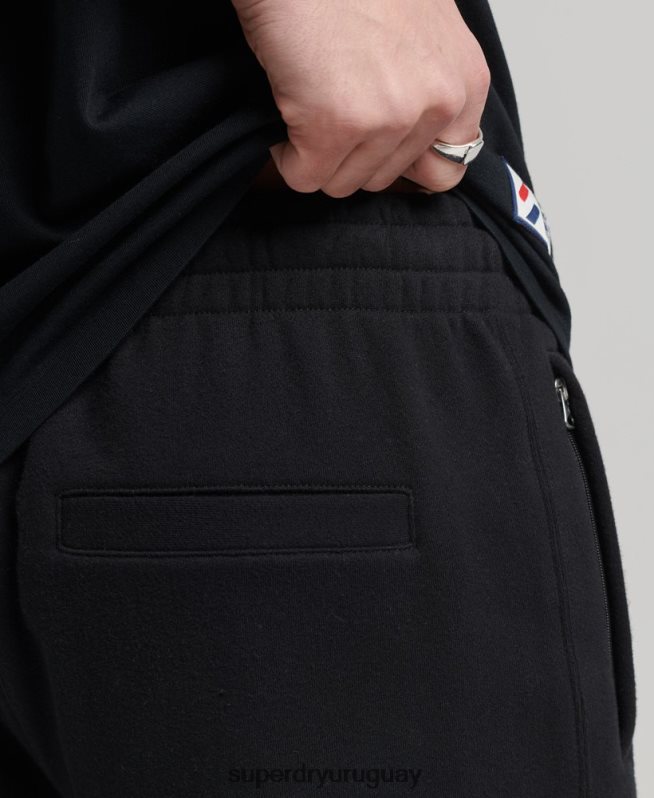 uy Superdry hombres code shorts deportivos clásicos negro DT2N8Z372 ropa