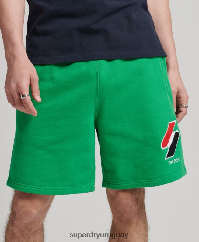 uy Superdry hombres code shorts deportivos clásicos verde DT2N8Z340 ropa