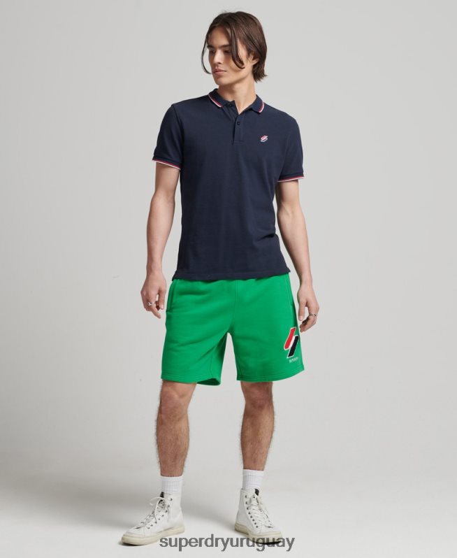 uy Superdry hombres code shorts deportivos clásicos verde DT2N8Z340 ropa