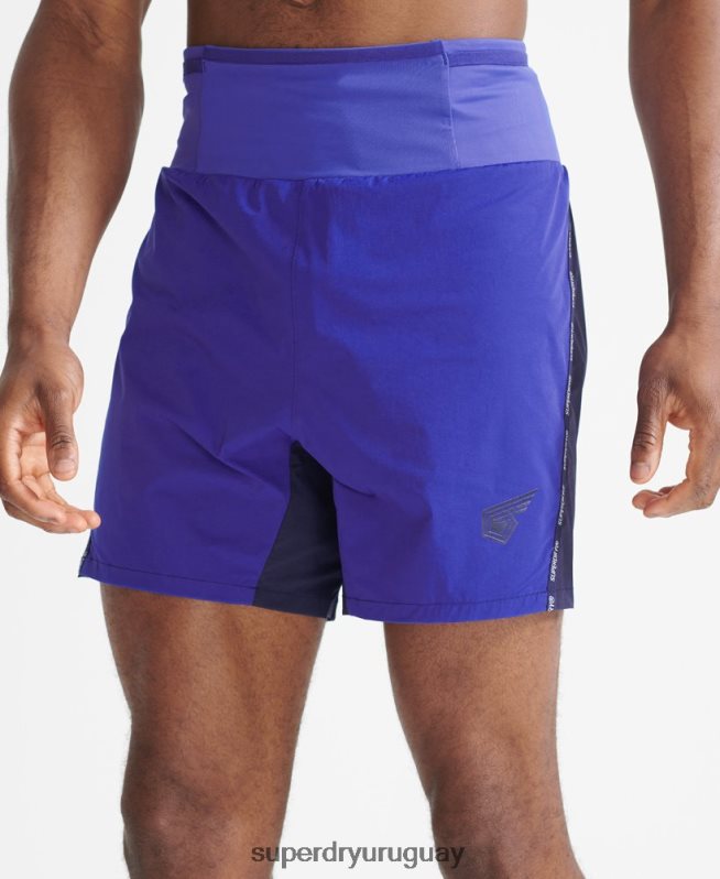 uy Superdry hombres correr pantalones cortos de primera calidad azul DT2N8Z341 ropa