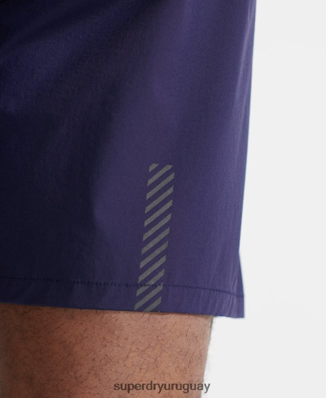 uy Superdry hombres correr pantalones cortos de primera calidad azul DT2N8Z341 ropa