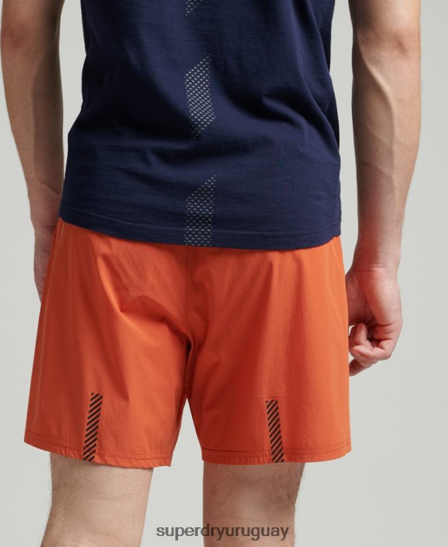uy Superdry hombres correr pantalones cortos de primera calidad naranja DT2N8Z5359 ropa