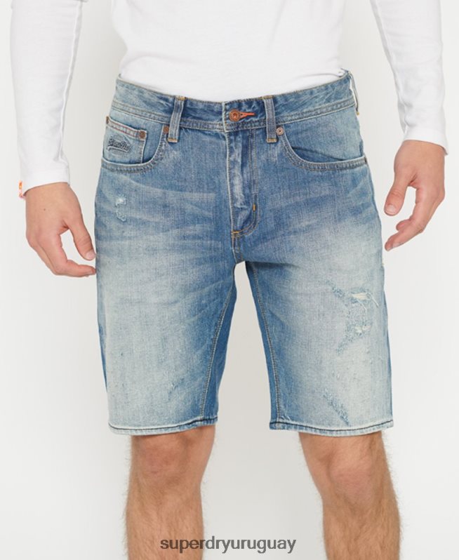 uy Superdry hombres pantalones cortos ajustados de oficial vaqueros DT2N8Z384 ropa