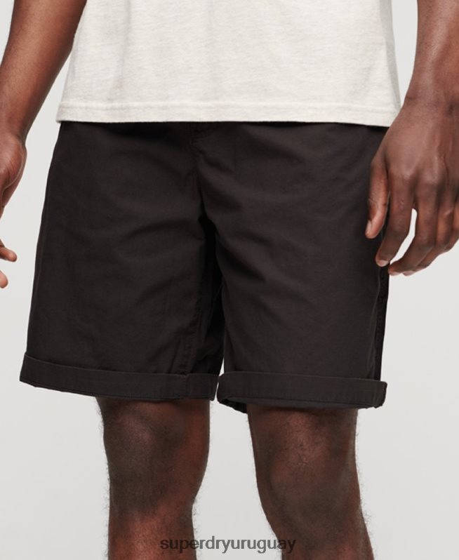 uy Superdry hombres pantalones cortos de carpintero negro DT2N8Z87 ropa