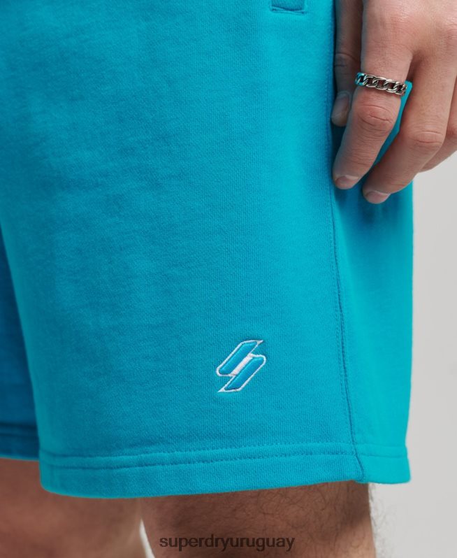 uy Superdry hombres pantalones cortos de chándal esenciales azul DT2N8Z365 ropa