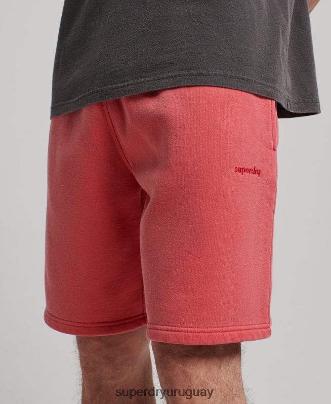 uy Superdry hombres pantalones cortos de marca vintage rojo DT2N8Z302 ropa