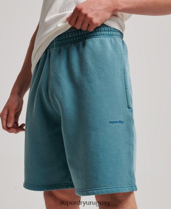 uy Superdry hombres pantalones cortos de marca vintage turquesa DT2N8Z281 ropa