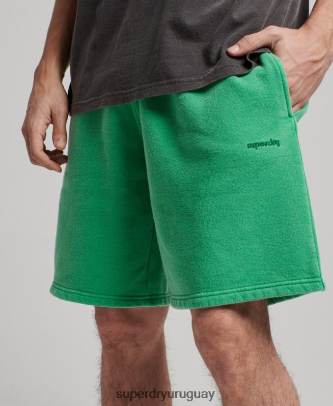 uy Superdry hombres pantalones cortos de marca vintage verde DT2N8Z295 ropa