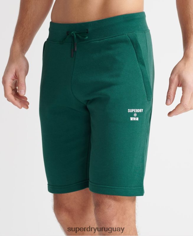 uy Superdry hombres pantalones cortos deportivos de entrenamiento verde DT2N8Z371 ropa