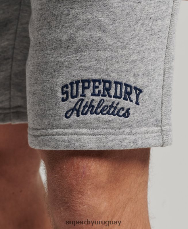 uy Superdry hombres pantalones cortos deportivos de gimnasia vintage gris DT2N8Z94 ropa