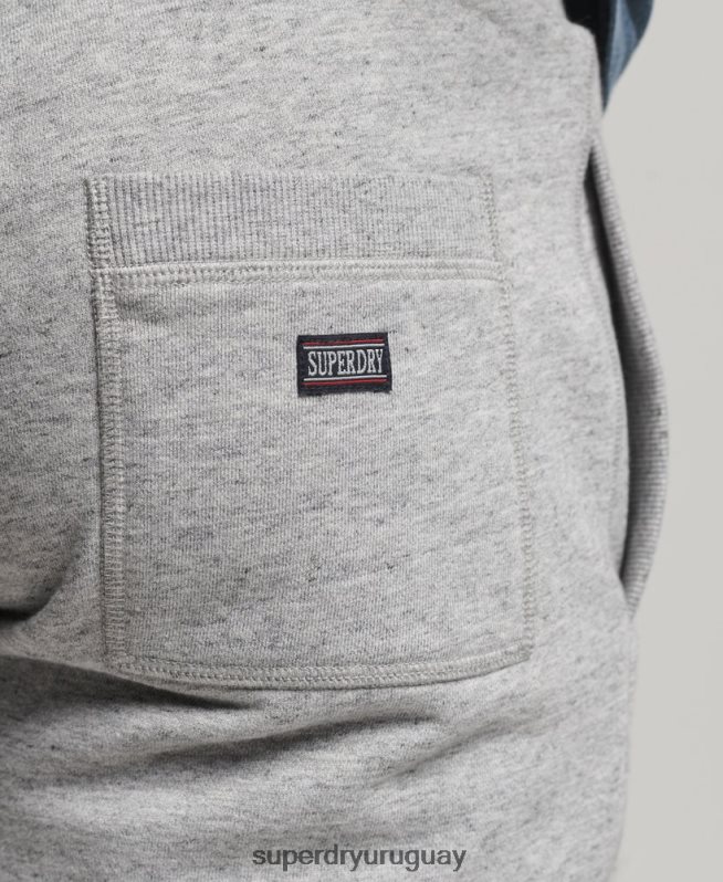 uy Superdry hombres pantalones cortos deportivos de gimnasia vintage gris DT2N8Z94 ropa