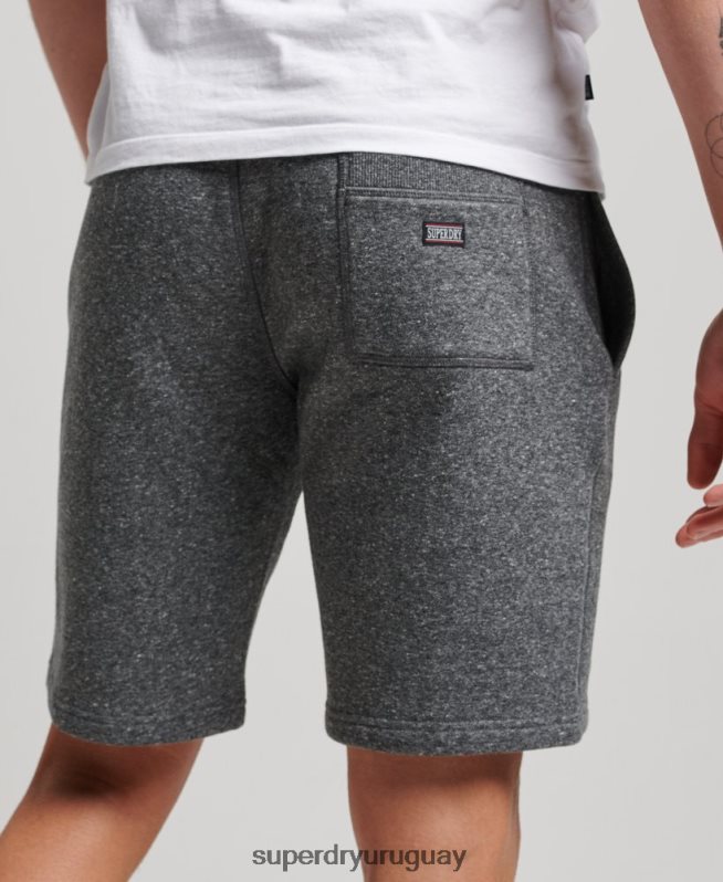 uy Superdry hombres pantalones cortos deportivos de gimnasia vintage gris oscuro DT2N8Z332 ropa