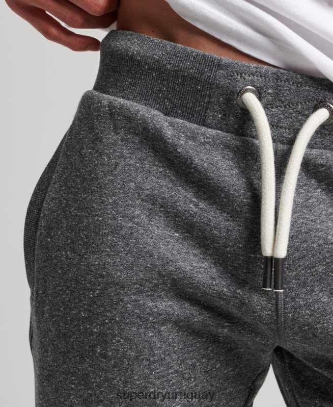uy Superdry hombres pantalones cortos deportivos de gimnasia vintage gris oscuro DT2N8Z332 ropa