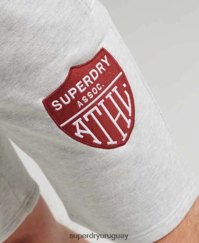 uy Superdry hombres pantalones cortos deportivos de época gris claro DT2N8Z362 ropa