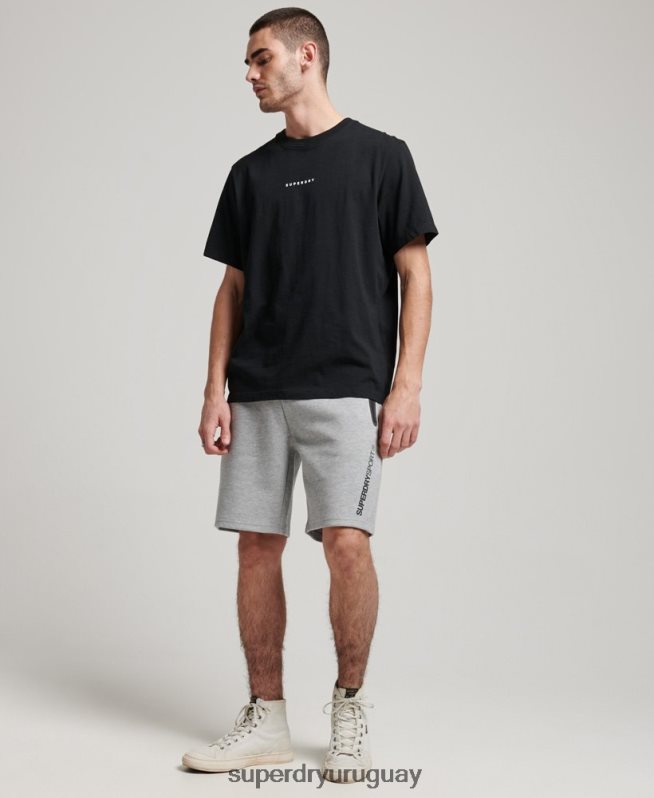 uy Superdry hombres pantalones cortos gymtech gris DT2N8Z283 ropa