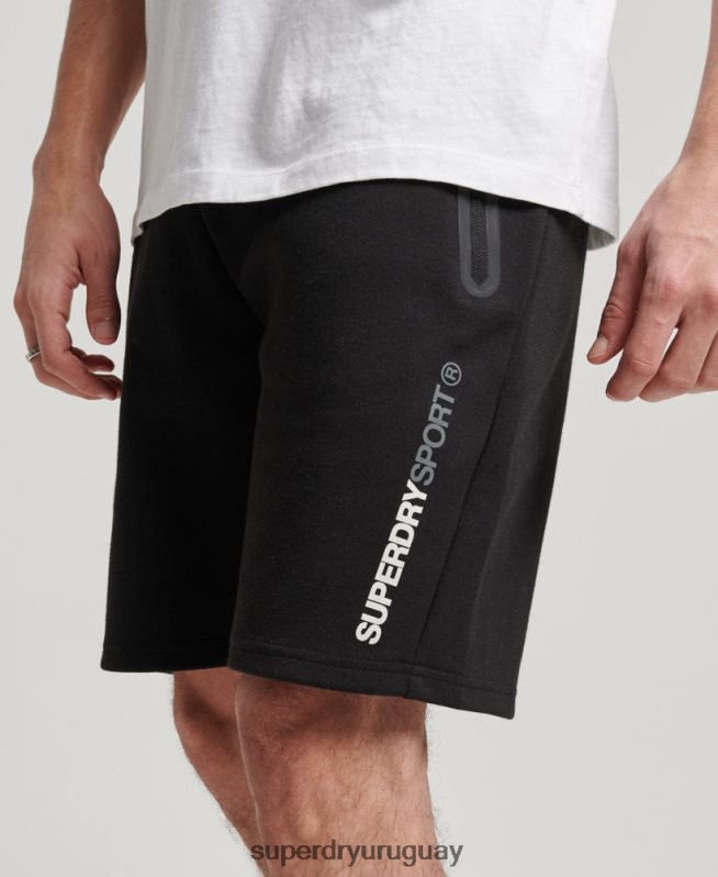 uy Superdry hombres pantalones cortos gymtech negro DT2N8Z315 ropa