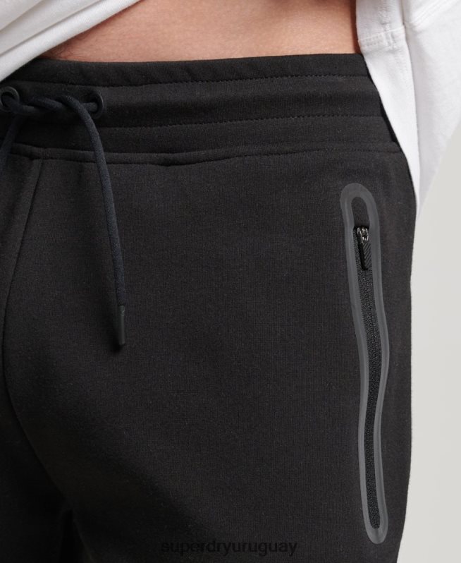 uy Superdry hombres pantalones cortos gymtech negro DT2N8Z315 ropa