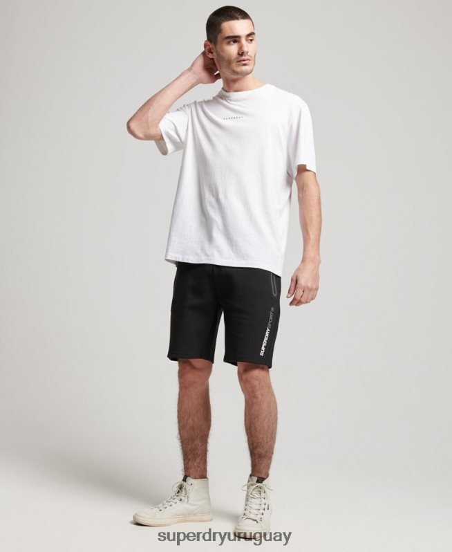 uy Superdry hombres pantalones cortos gymtech negro DT2N8Z315 ropa
