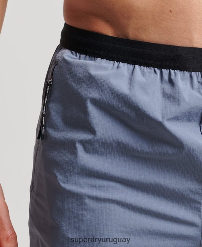 uy Superdry hombres pantalones cortos híbridos de tren púrpura DT2N8Z1408 ropa