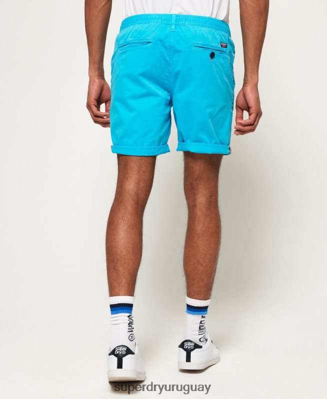 uy Superdry hombres pantalones cortos quemados por el sol azul claro DT2N8Z376 ropa