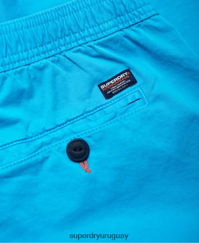 uy Superdry hombres pantalones cortos quemados por el sol azul claro DT2N8Z376 ropa