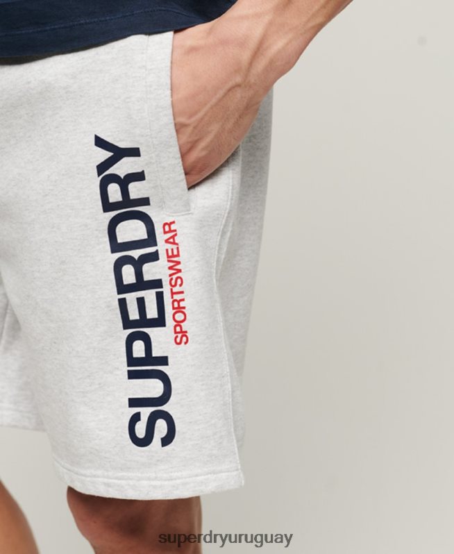 uy Superdry hombres pantalones cortos sueltos de ropa deportiva gris DT2N8Z321 ropa