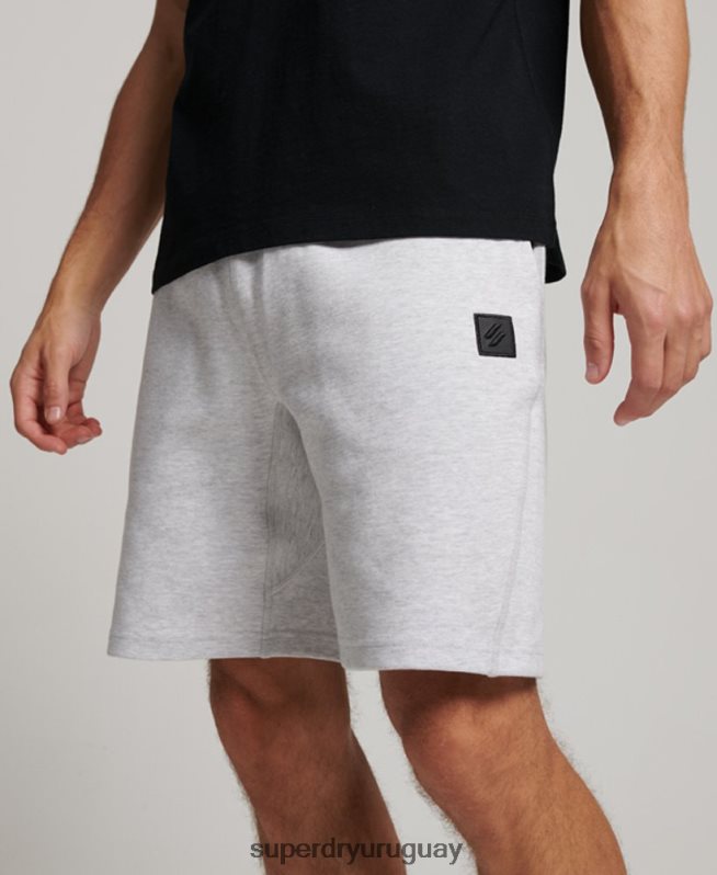 uy Superdry hombres pantalones cortos tecnológicos gris DT2N8Z290 ropa