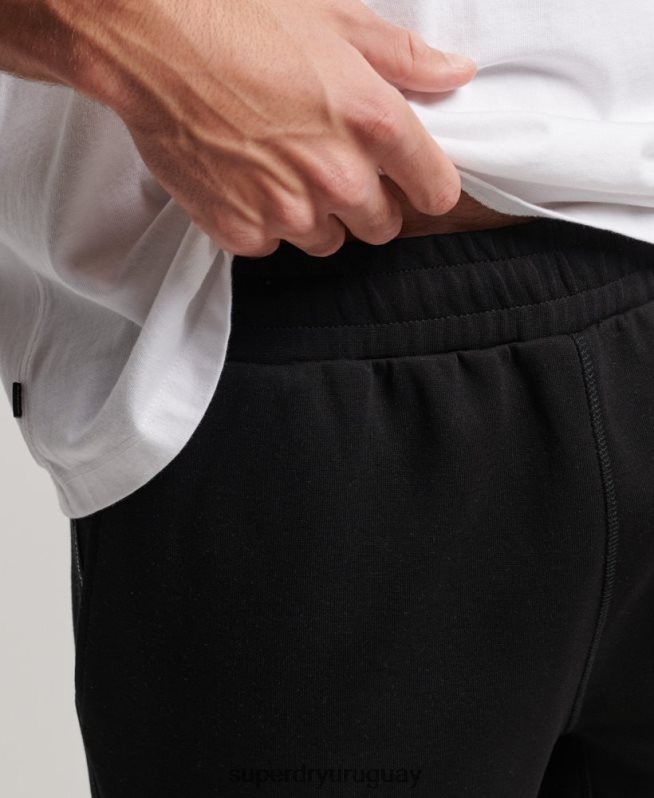 uy Superdry hombres pantalones cortos tecnológicos negro DT2N8Z287 ropa