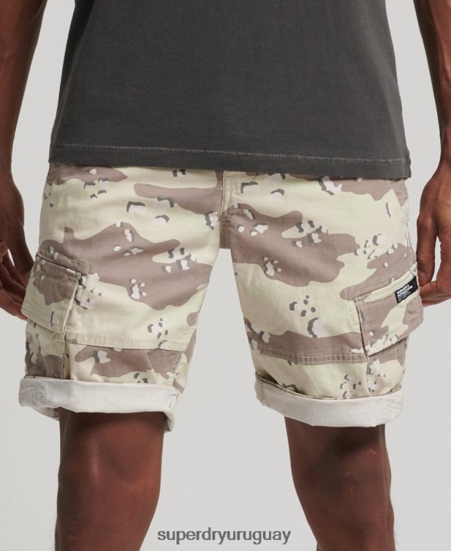 uy Superdry hombres shorts cargo básicos caqui DT2N8Z353 ropa