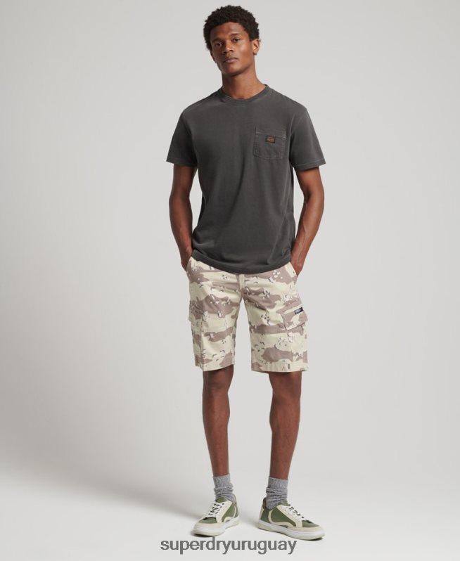 uy Superdry hombres shorts cargo básicos caqui DT2N8Z353 ropa