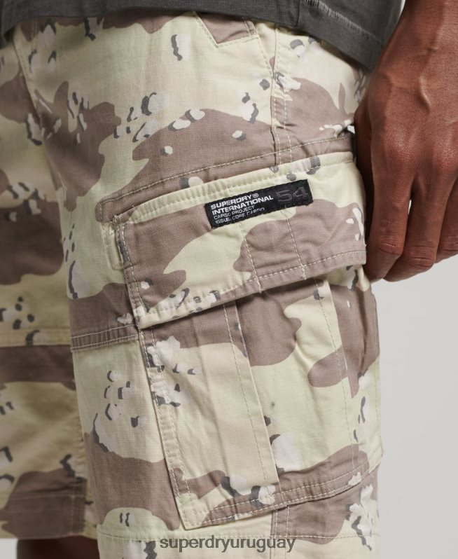 uy Superdry hombres shorts cargo básicos caqui DT2N8Z353 ropa