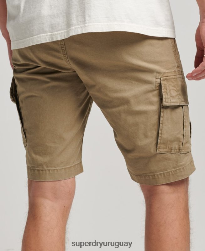uy Superdry hombres shorts cargo con núcleo de algodón orgánico beige DT2N8Z252 ropa