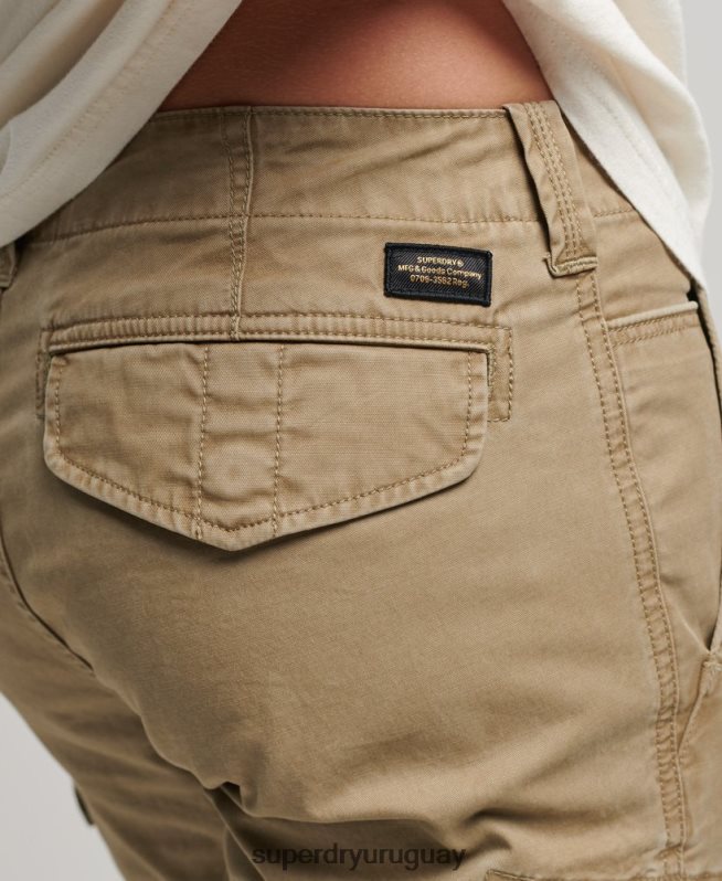 uy Superdry hombres shorts cargo con núcleo de algodón orgánico beige DT2N8Z252 ropa