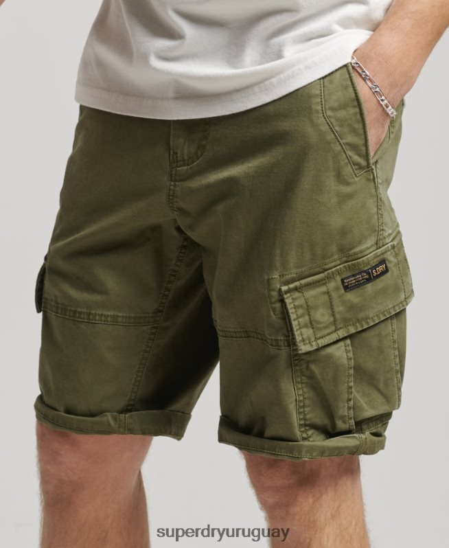 uy Superdry hombres shorts cargo con núcleo de algodón orgánico caqui DT2N8Z246 ropa