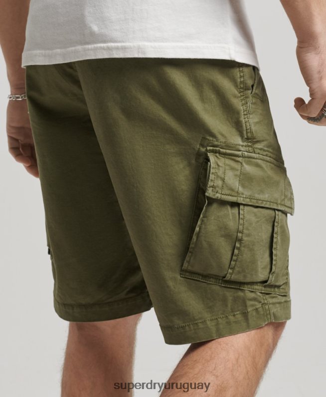 uy Superdry hombres shorts cargo con núcleo de algodón orgánico caqui DT2N8Z246 ropa