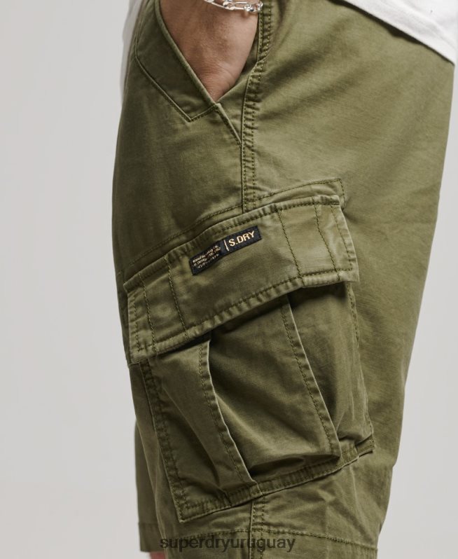 uy Superdry hombres shorts cargo con núcleo de algodón orgánico caqui DT2N8Z246 ropa