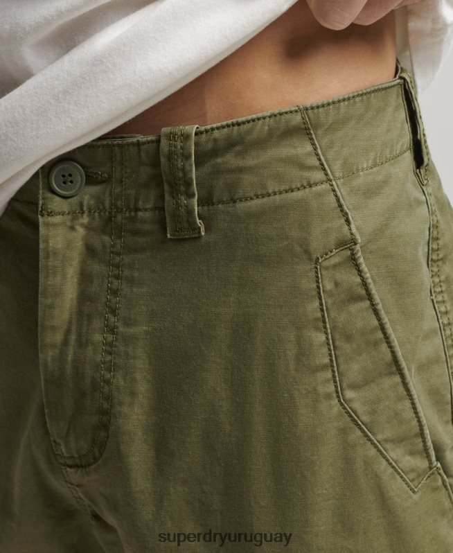 uy Superdry hombres shorts cargo con núcleo de algodón orgánico caqui DT2N8Z246 ropa
