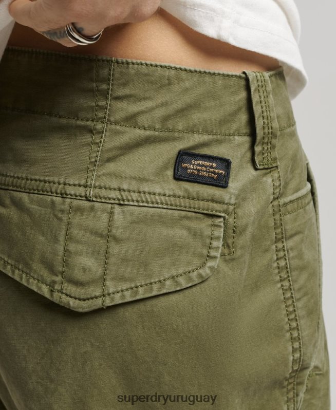 uy Superdry hombres shorts cargo con núcleo de algodón orgánico caqui DT2N8Z246 ropa