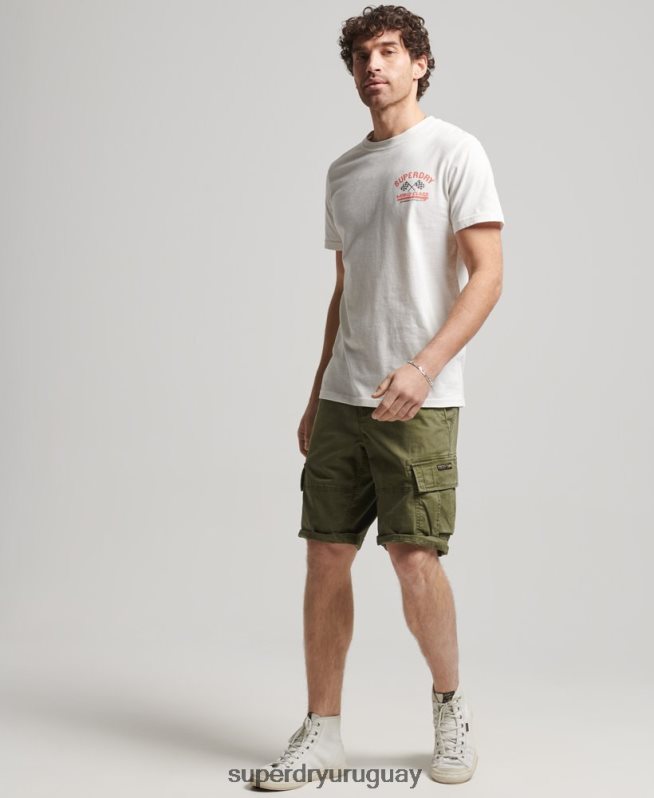 uy Superdry hombres shorts cargo con núcleo de algodón orgánico caqui DT2N8Z246 ropa