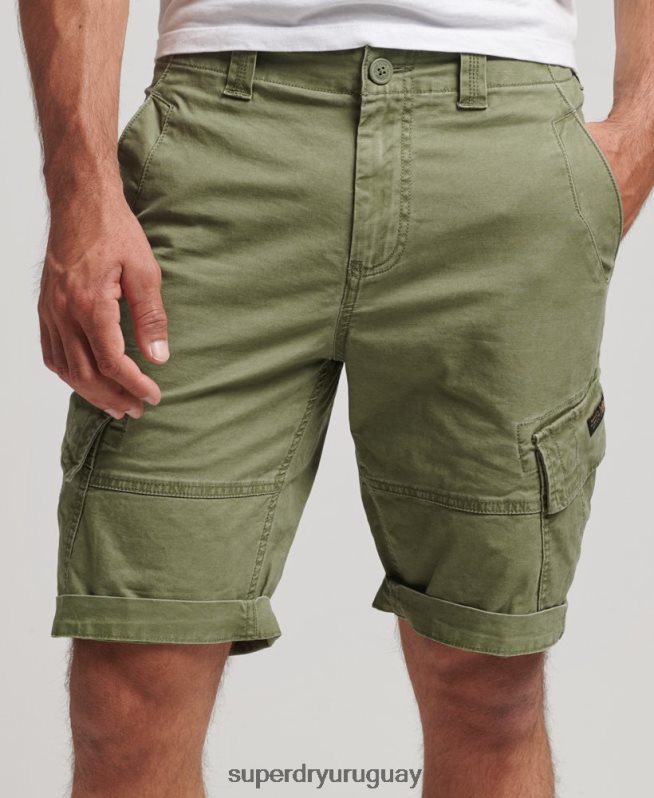 uy Superdry hombres shorts cargo con núcleo de algodón orgánico caqui DT2N8Z267 ropa