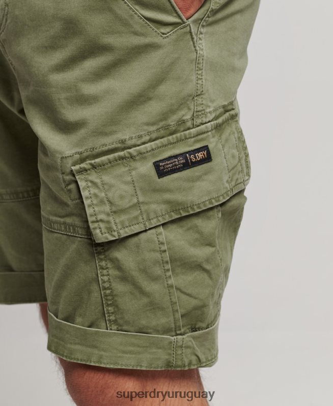 uy Superdry hombres shorts cargo con núcleo de algodón orgánico caqui DT2N8Z267 ropa