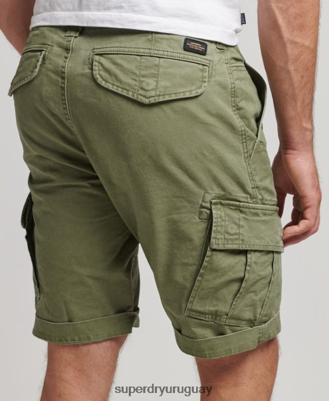 uy Superdry hombres shorts cargo con núcleo de algodón orgánico caqui DT2N8Z267 ropa