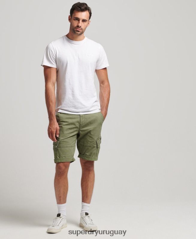 uy Superdry hombres shorts cargo con núcleo de algodón orgánico caqui DT2N8Z267 ropa